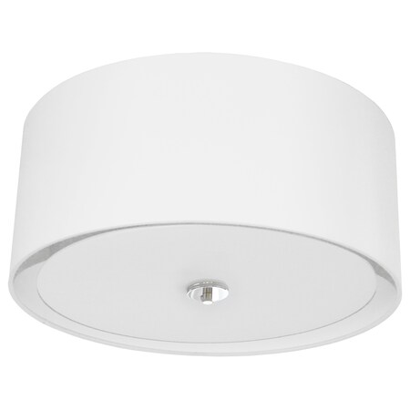 Dainolite 3Lt Helena Flush-Mount Pc, White W/White Diffuser HEL-163FH-PC-WH